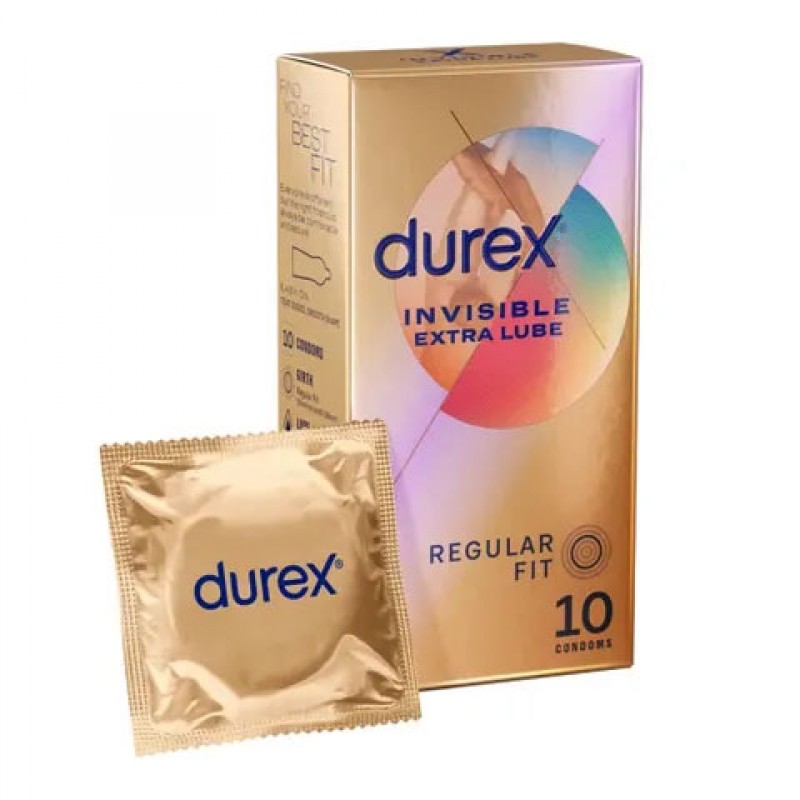 Durex Invisible Extra Lube Condoms 10 Pack